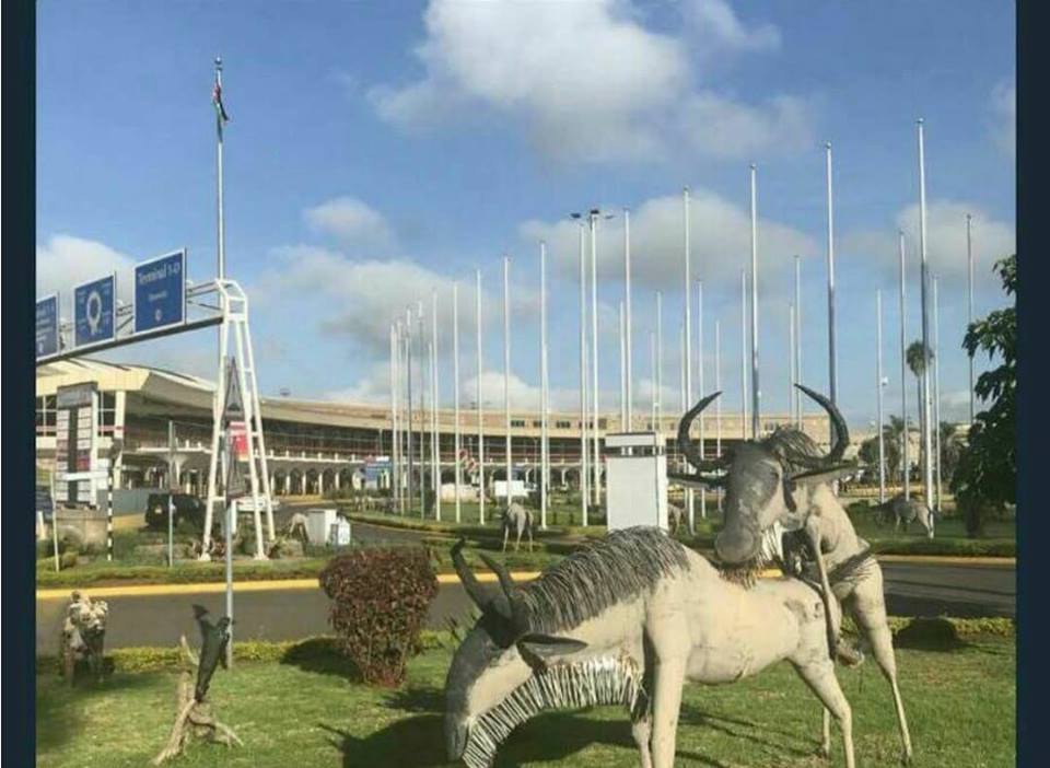 Moral cop Ezeikel Mutua angered by mating wildebeests sculpture erected at JKIA