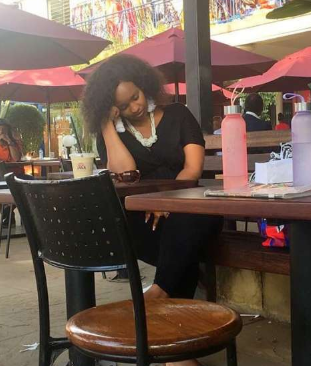 Kenyans make fun of Grace Msalame after she was pictured dozing off at a popular eat out 