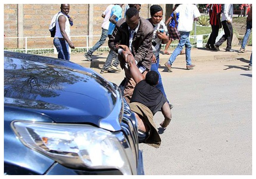 Woman nearly dies while grappling for handouts from governor Mike Sonko's (Photos)