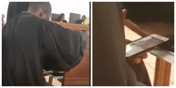 Lawyer caught red-handed watching steamy twerking video during court session(video)
