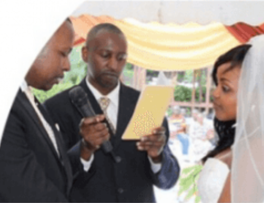 Kevin Mutisya and Jane Musyoka during their wedding