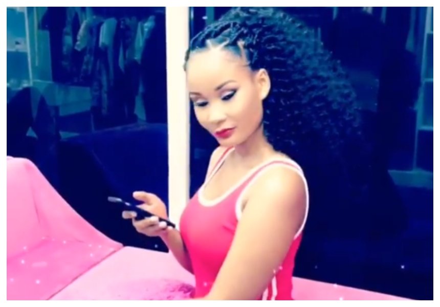 Drama queen! Hamisa Mobetto kicks journalists out of her beauty shop (Video)