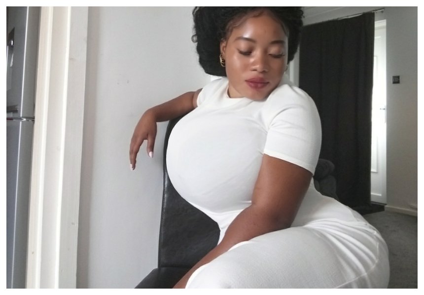 Kenyan model shares up-close snaps of her basketball sized boobs and humongous butt to prove they are not fake (Photos)