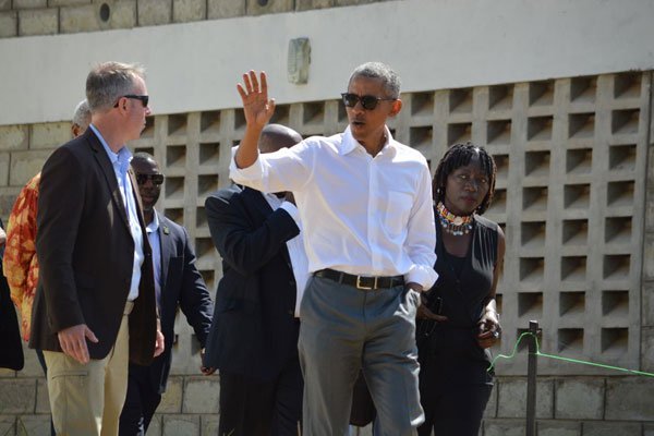 Barack Obama during his recent visit in Kogelo