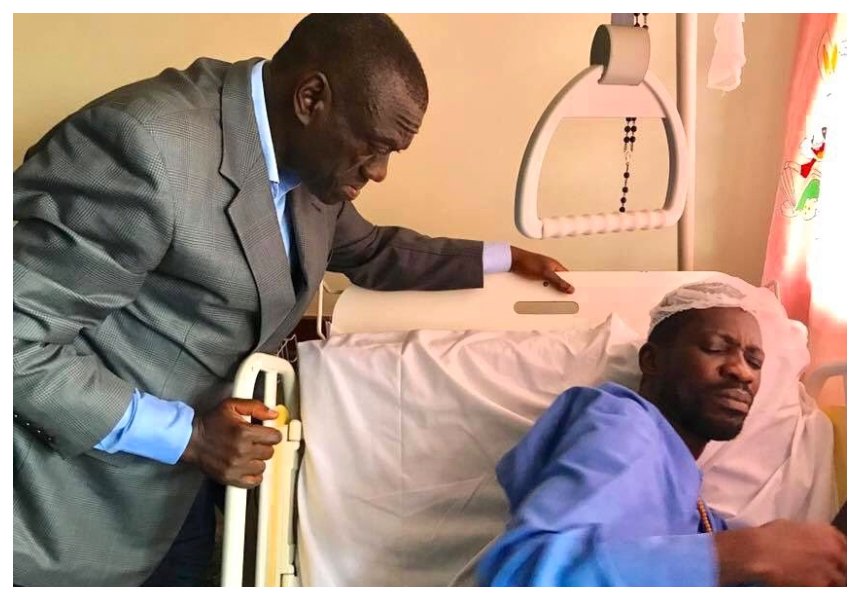 Nasal bone broken! Extent of injuries Bobi Wine suffered while being tortured become evident as he recuperates in hospital (Photos)