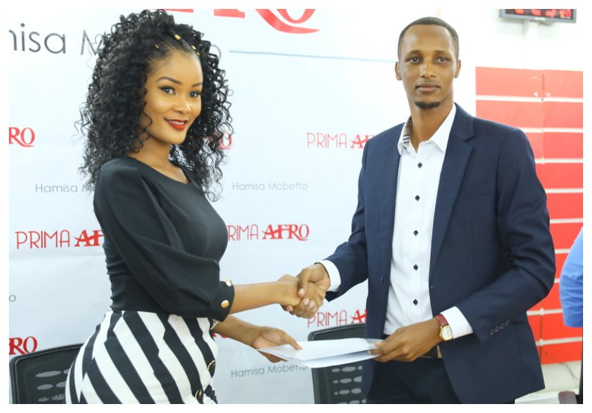 More money! Hamisa Mobetto smiles all the way to the bank after signing deal that will see her earn 6-figure salary a month
