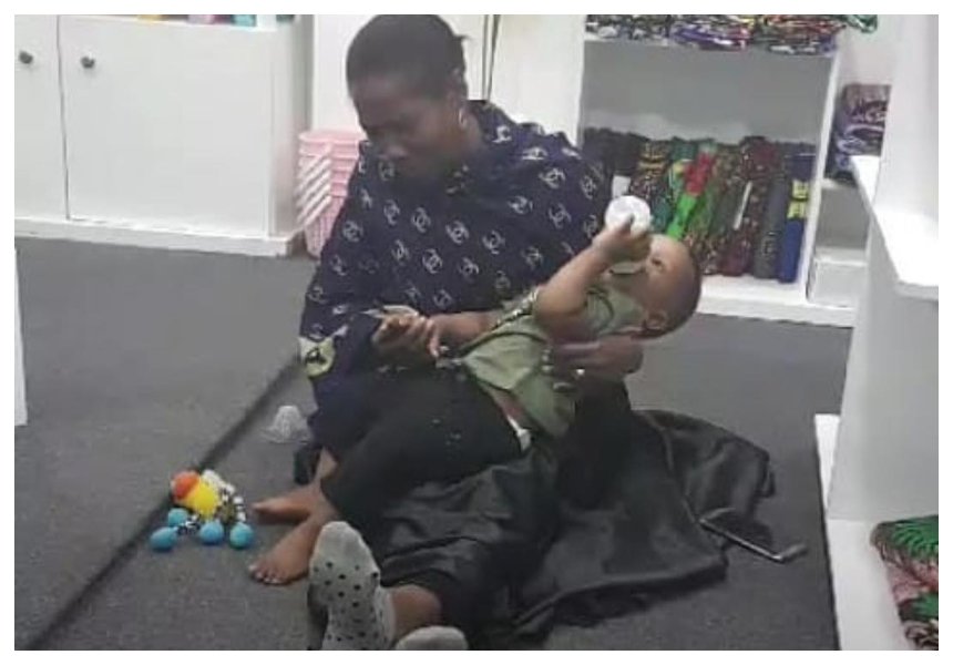 Diamond's mother bonds with Hamisa Mobetto's son to make up for the one year she was absent in his life (Video)