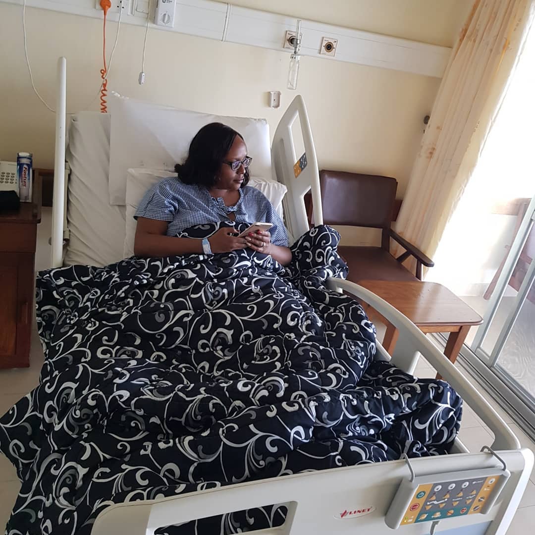 Mary Murugi at the hospital