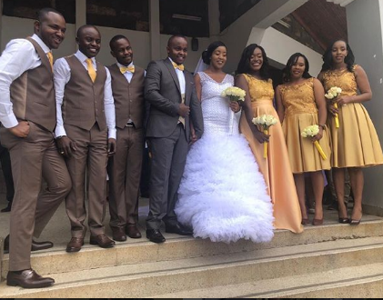 Watch Job Mwaura sing Bahati’s song to wife Nancy during their second wedding (video) 
