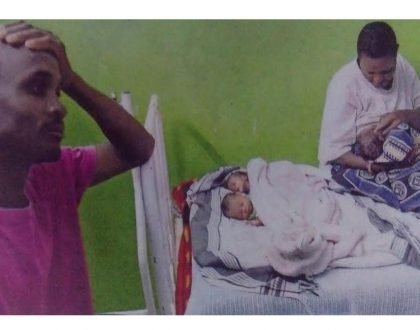 Baraka za kushtua! Meet the Narok man who collapsed after mother of his twins gave birth to triplets 