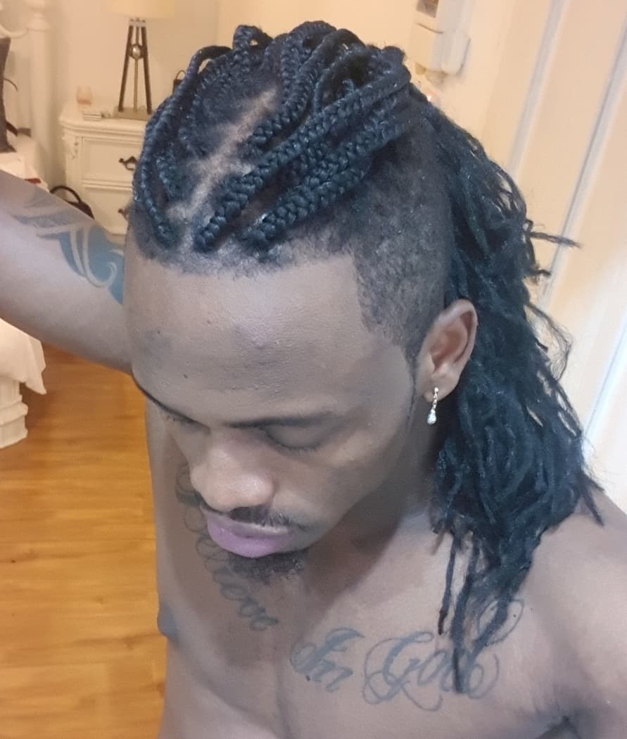 Diamond shows off his new hairstyle