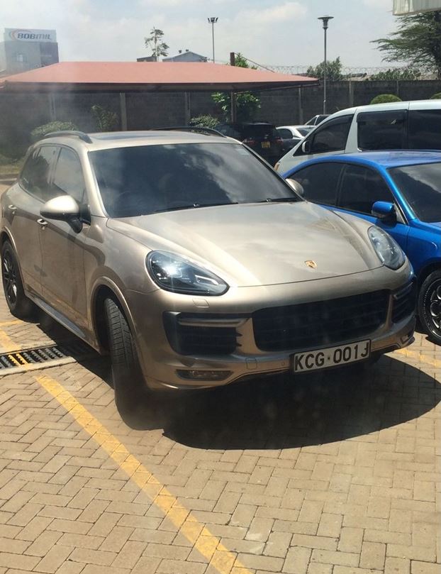 Joho's Porsche Cayenne parked at Standard Group headquarters off Mombasa Road
