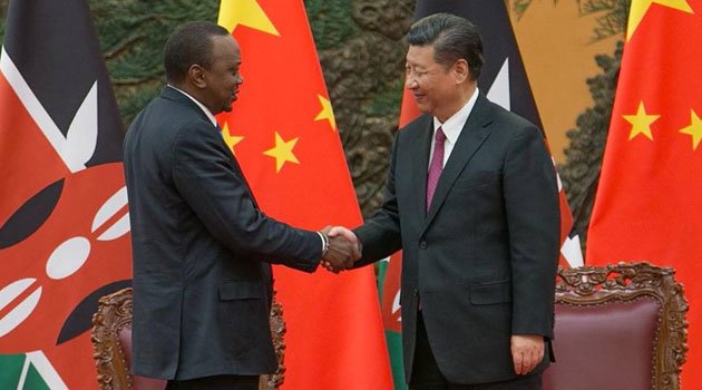 President Uhuru with Chinese president Xi Jinping