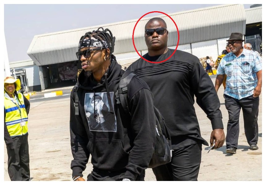 Diamond hires new terrifyingly huge bodyguard months after firing Mwarabu Fighter (Photos)