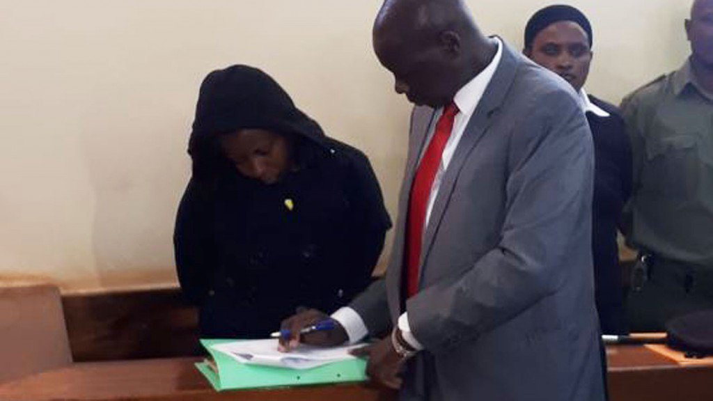 Jacque Maribe with her lawyer Katwa Kigen 