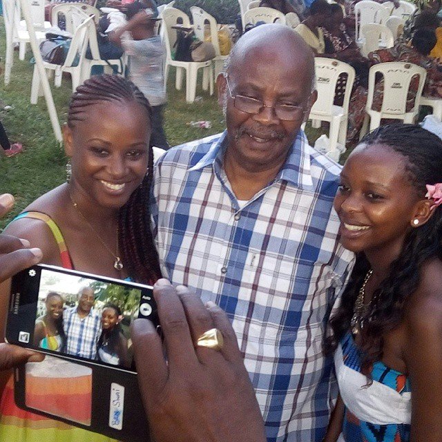 Kanze Dena, her Elsie Stephen and their father 