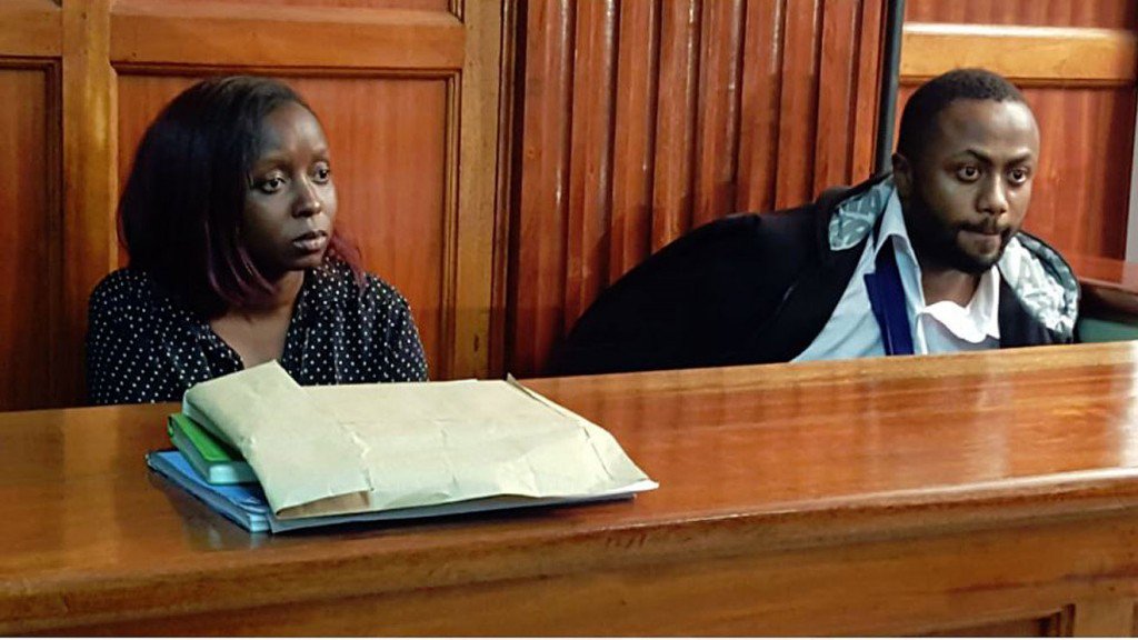 Jacque Maribe and fiance Joseph Irungu in court on Tuesday October 9th
