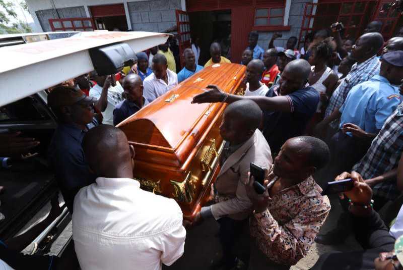 In pictures: Sharon Otieno's body leaves mortuary for her grandfather's home after husband refuses to claim her body