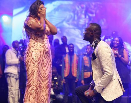 Nyakundi to King Kaka after proposing: Boy child can't kneel for a woman. You are weak 