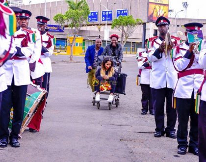 Mapenzi bado iko! Eric Omondi welcomes 'lost' girlfriend Chantal back home like a true queen(photos) 