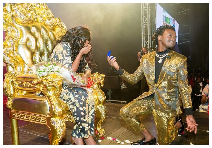 Bahati proposes to Diana Marua again almost two years after they got married in a traditional wedding (Photos)