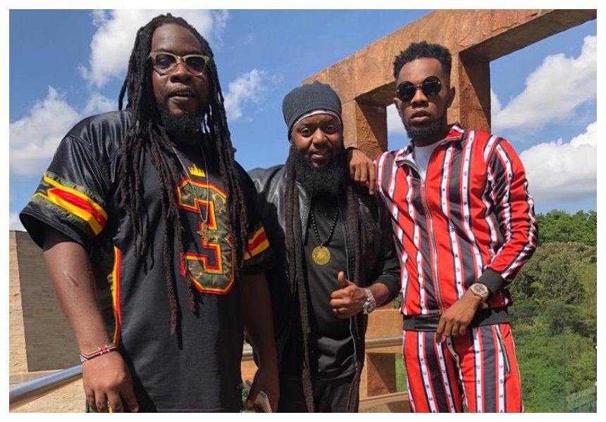 Patoranking and Morgan Heritage jet into the country for video shoot (Photos)