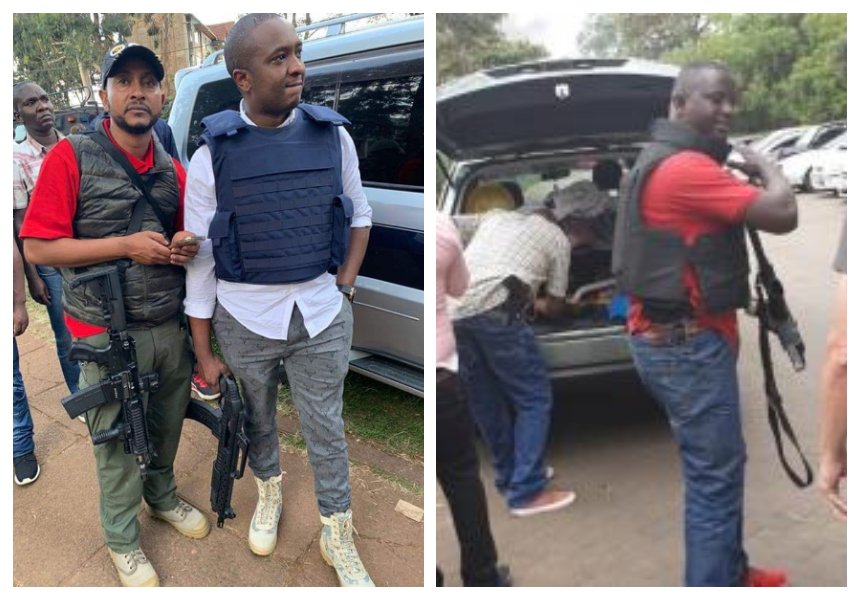 "I am a licensed firearms holder" Steve Mbogo explains why he turned up at Dusit hotel armed to the teeth (Photos)