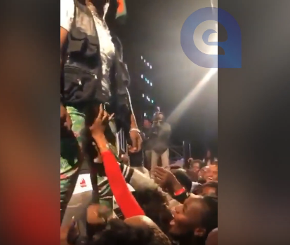 Is this your girlfriend? Outrage as Wasafi singer Lava Lava lets Nairobi ladies feel his Mjulubeng on stage(video)