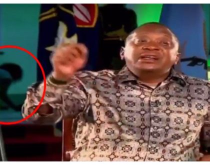 Kanze Dena forced to explain why employee was caught crawling behind president Uhuru in Mombasa during speech 