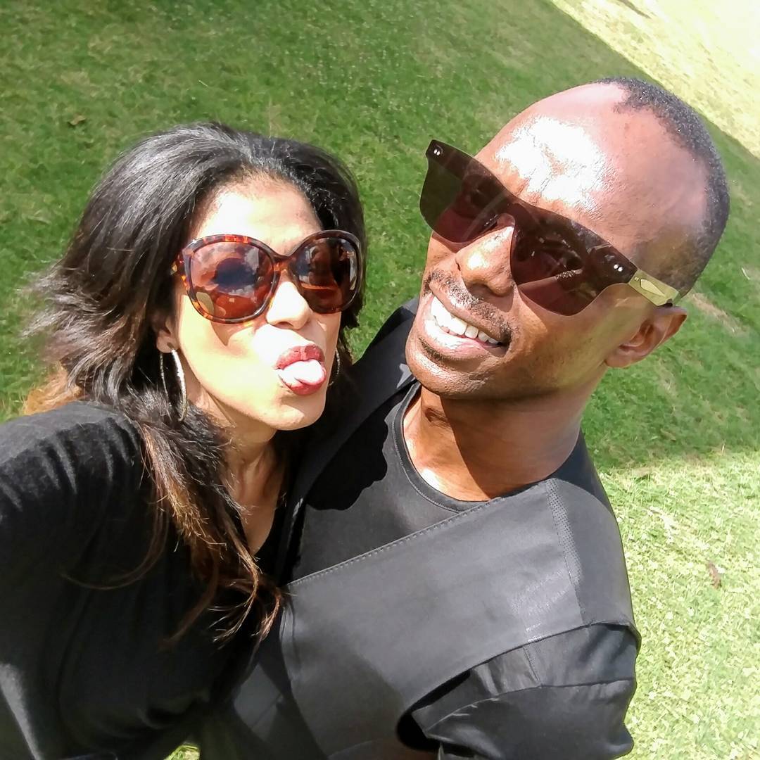 Julie Gichuru and her husband