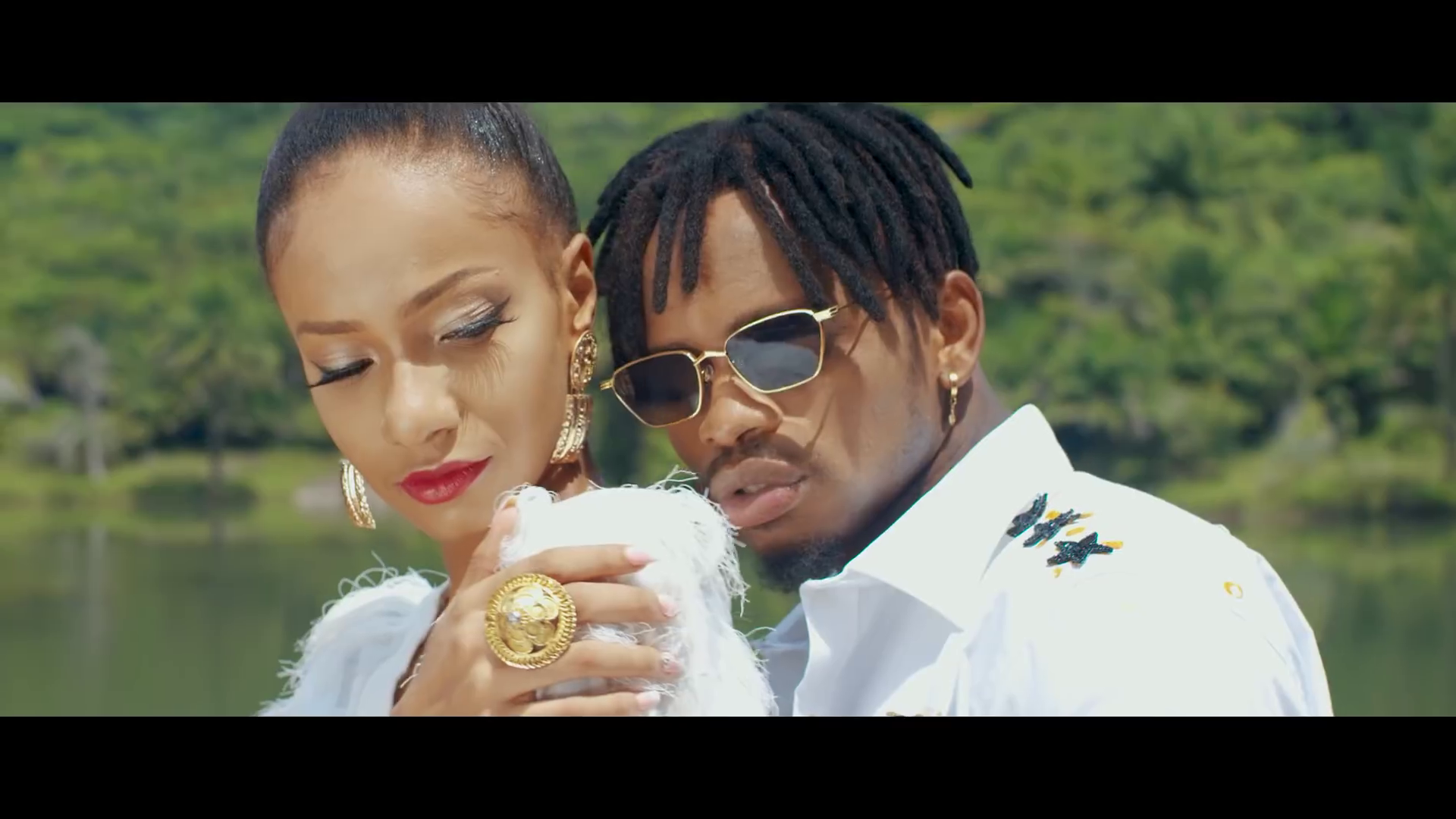 diamond platinumz with his model in 'The one" music video