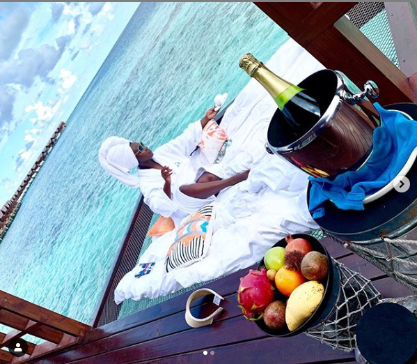 Chop Money! Kate Actress and Phil Karanja jet out for a lavish baby moon in the coveted Maldives Islands [photos]