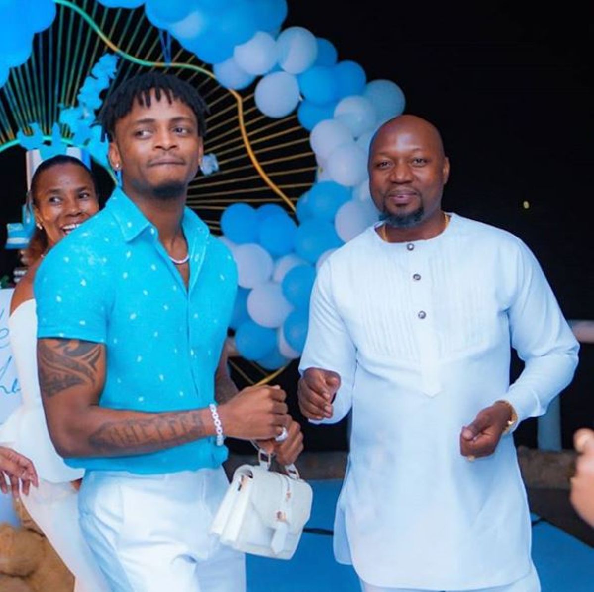 Take notes! Photo of Diamond Platnumz dad hanging out his ex wife’s new man that will leave many talking!