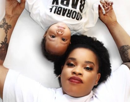 Former socialite Bridget Achieng's Nigerian baby boy following in his mommy's footsteps (Photos)