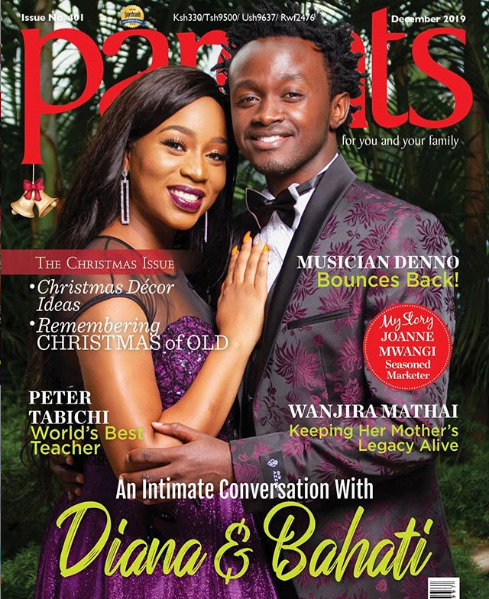 Bahati and Diana Marua on the cover of Parents