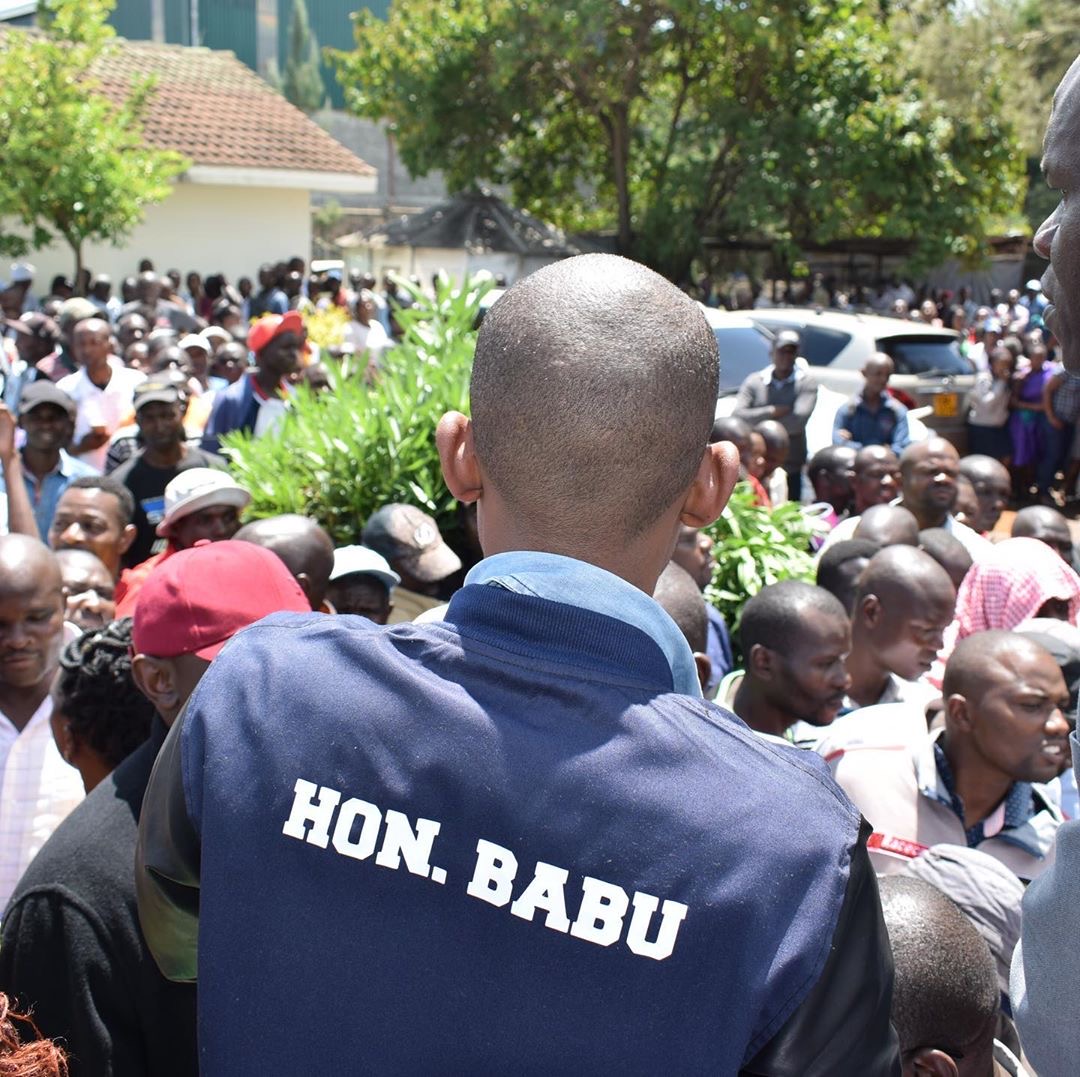 babu owino at a rally