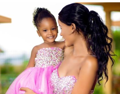 "Humpendi mwanao alivyo?" Fan calls out Hamisa Mobetto for using too much filter on her daughter to her look lighter