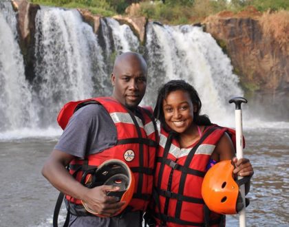 Never seen before photo of Betty Kyallo whining her waist and hips on Dennis Okari