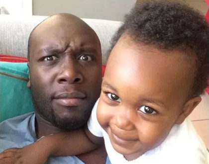Daddy duties! Never before seen photo of Dennis Okari spending quality time with daughter, Ivanna