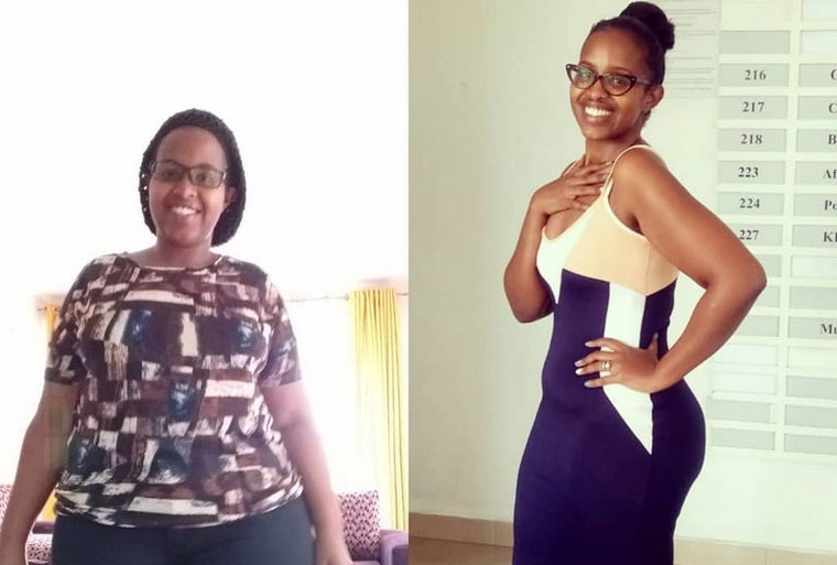 Amazing transformation! Ben Kitili’s shocks many with photos showing her weight loss journey from 110 kgs to 70 kgs