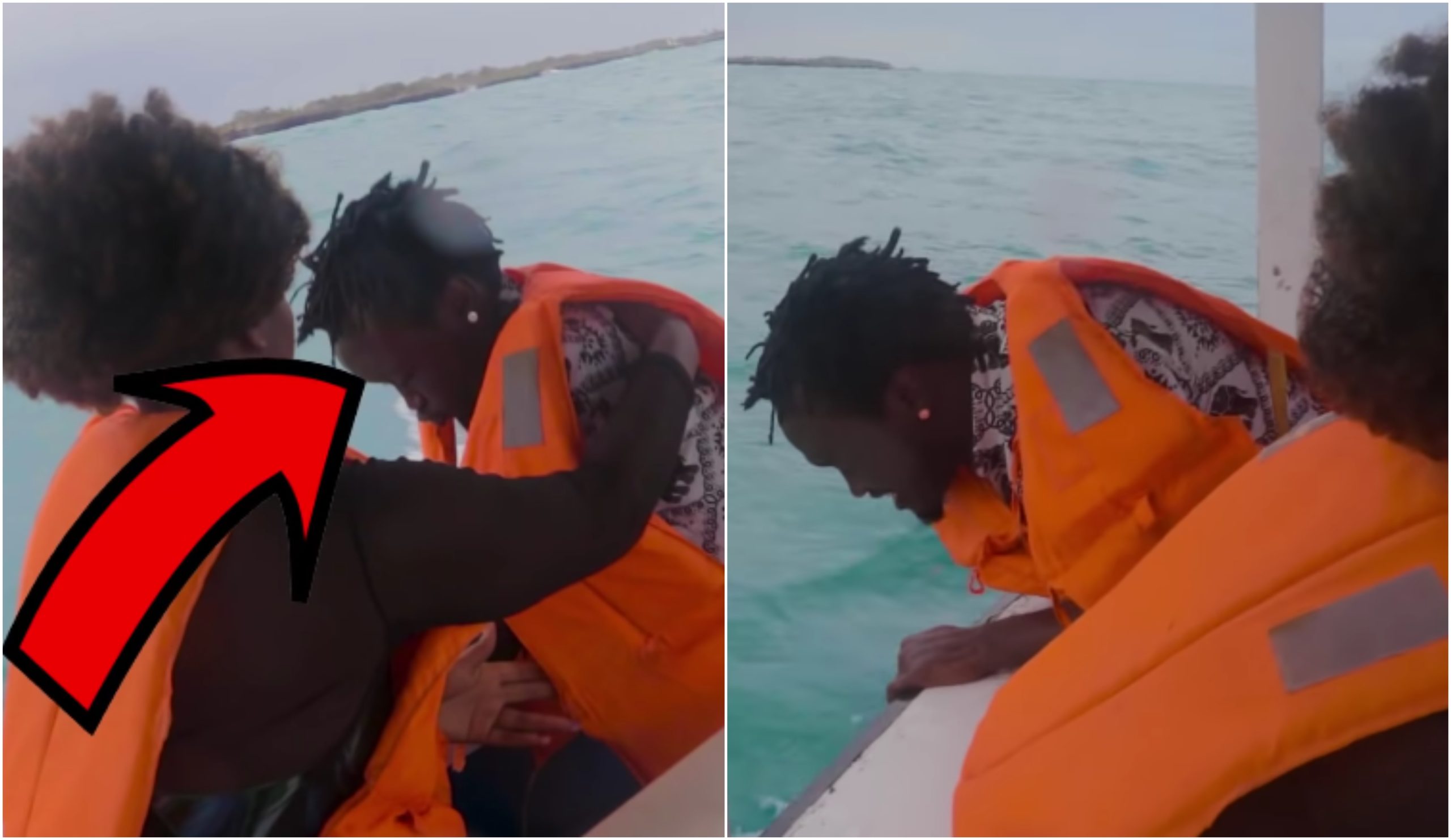 Drama as Bahati throws up in the deep of Indian Ocean, vacation turns sour (Video)