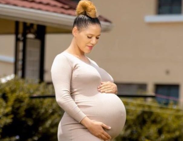 Pregnant with Twins? Khaligraph Jones wife forced to explain her humongous baby bump