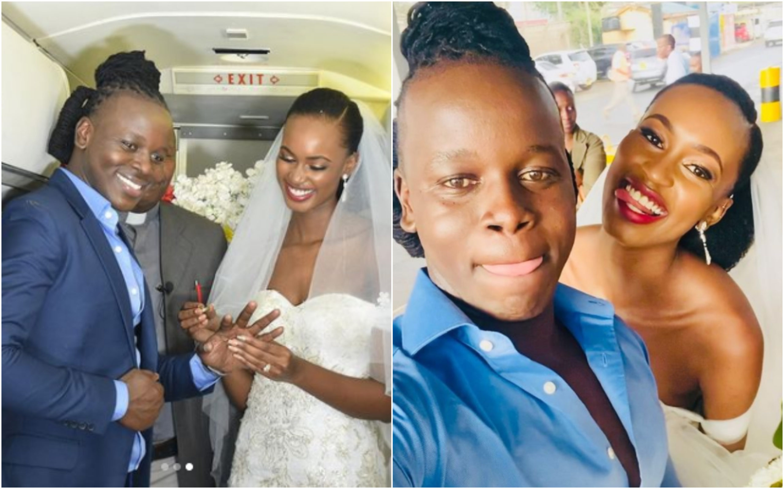 “Why I chose to wed aboard a flying plane,” Kenyan man, once a mitumba hawker finally speaks up