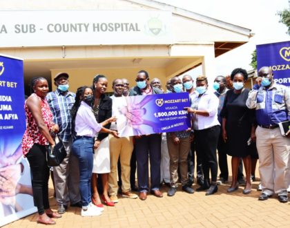 Yala Sub-County Hospital joins list of facilities under Mozzart’s CSR Initiative as they receive medical equipment donation worth equipment donation worth millions