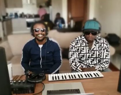 It’s about to get lit! Khaligraph Jones and Nyashinski spotted together at unknown recording studio - sparking collabo rumors