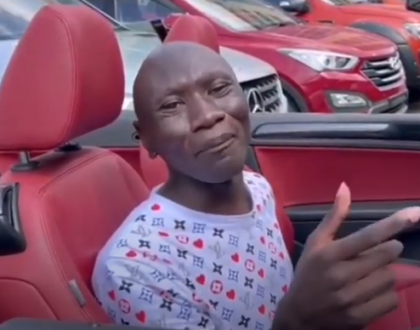 Freshi Barida- Stivo Simple Boy Flaunts His New Convertible Car (Video)