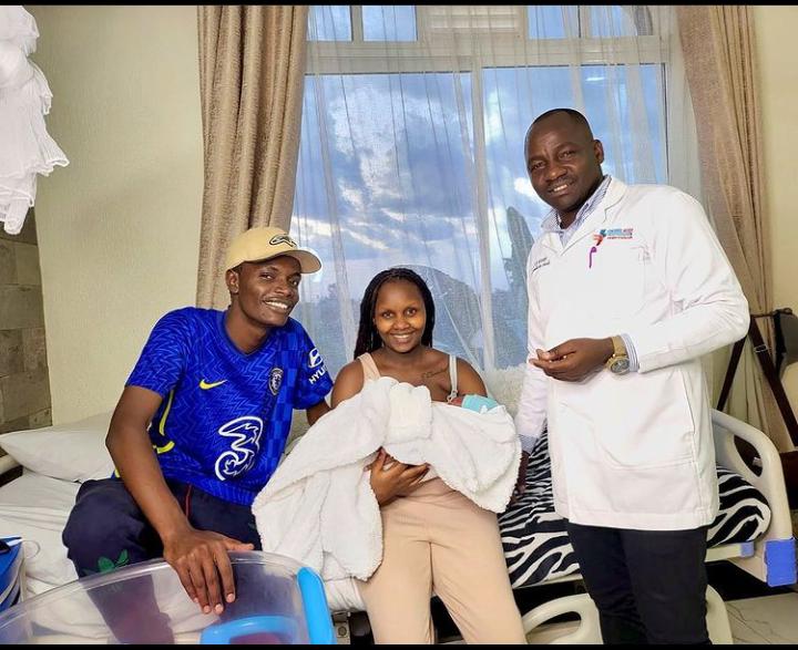 Tyler Mbaya And His Girlfriend Georgina Njenga Discharged From Hospital With Their New Born