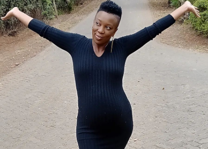 Heavily Pregnant Wahu Shares Body Change That Gave Her A Huge Scare In Her Third Trimester (Screenshot)