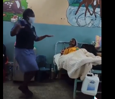 Meet Lukresa Robai, bubbly paediatric nurse caught on Camera dancing & entertaining her little patient (Photos)