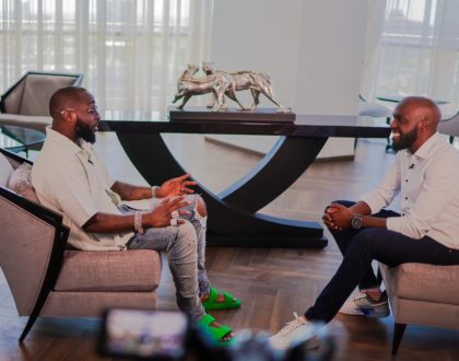 Kenyans tease Larry Madowo about his interview with Davido